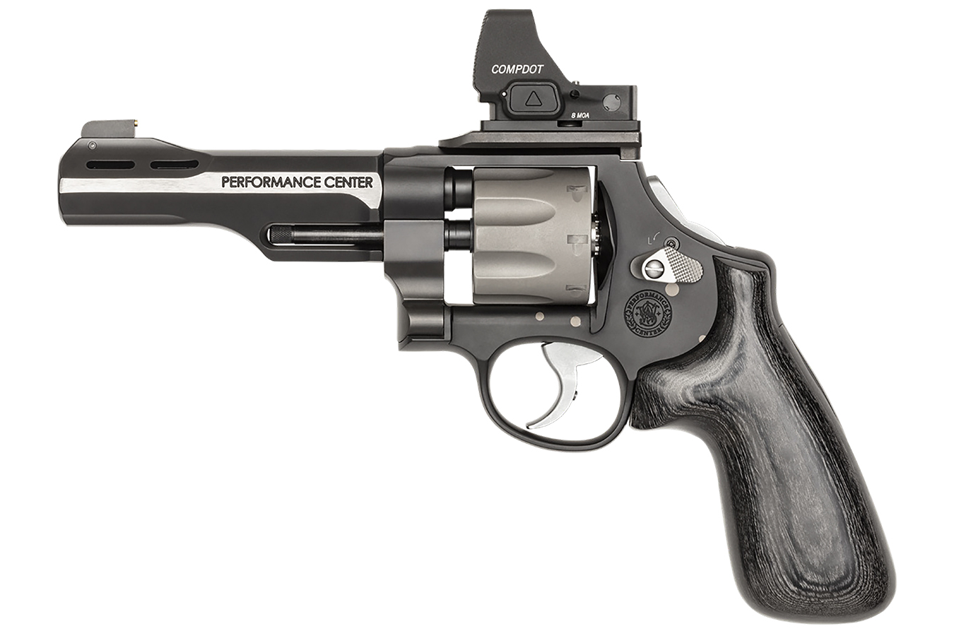 SMITH AND WESSON PC 327 WR Jerry Miculek World Record 9mm Revolver w/ Vortex Red Dot