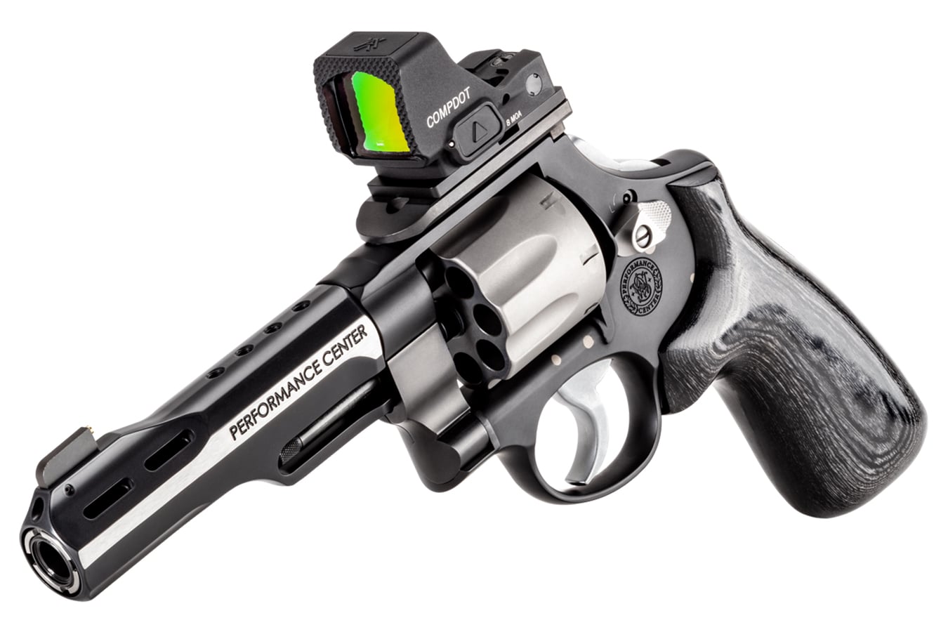 SMITH AND WESSON PC 327 WR Jerry Miculek World Record 9mm Revolver w/ Vortex Red Dot