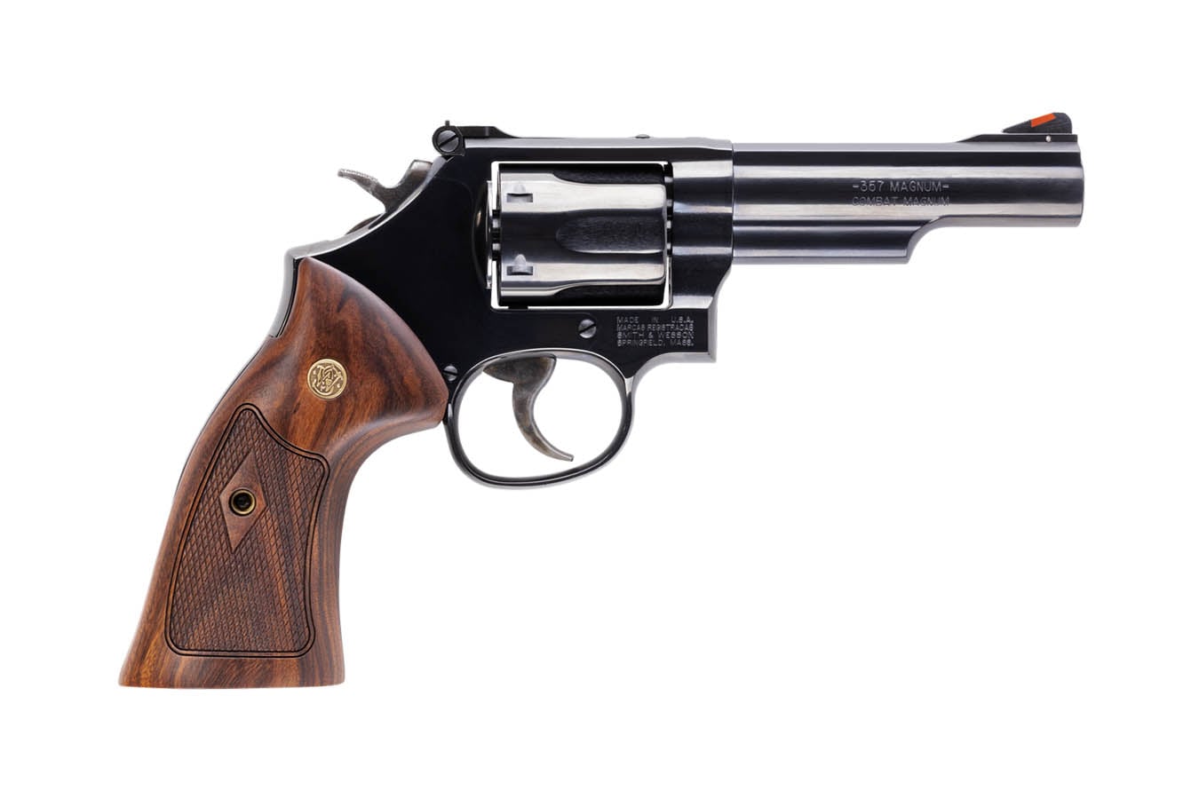 Smith & Wesson Model 19 Classic 357 Magnum K-Frame Revolver with Checkered Wood Grip