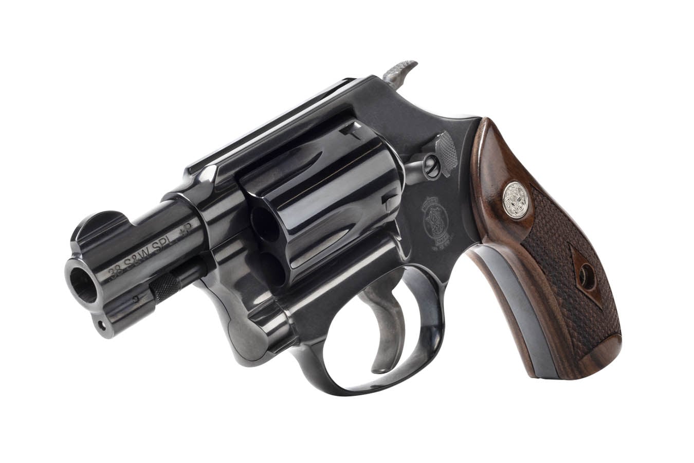 Smith & Wesson Model 36 Classic 38 Special J-Frame Revolver with Checkered Wood Grip