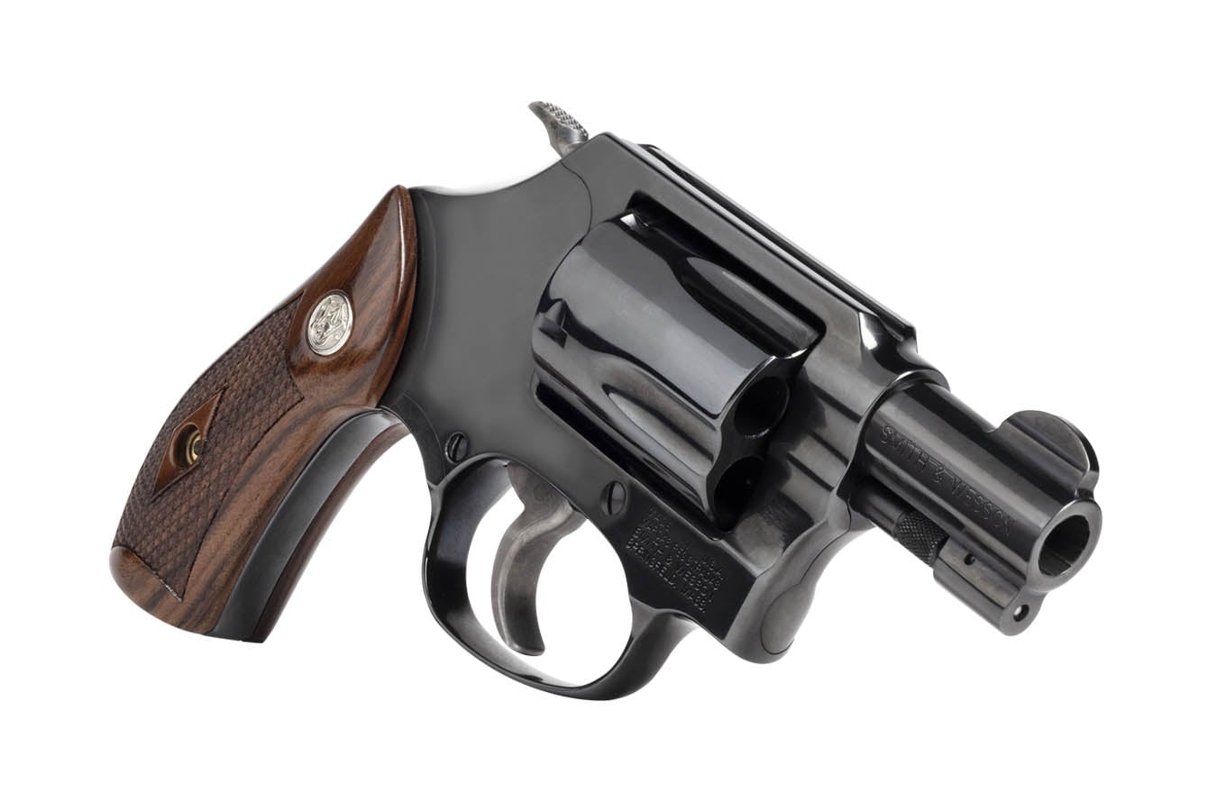 Smith & Wesson Model 36 Classic 38 Special J-Frame Revolver with Checkered Wood Grip