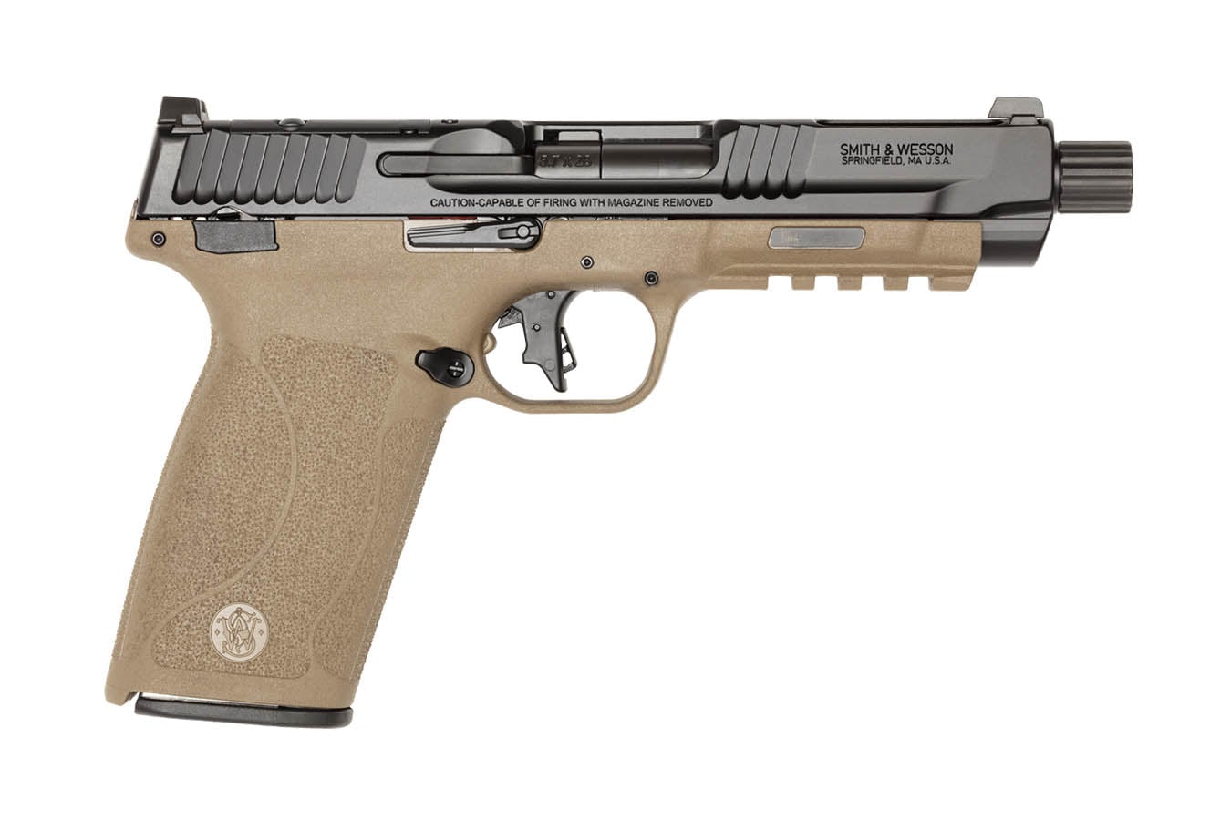 Smith & Wesson MP 5.7 5.7x28mm Optic Ready Pistol with Two-Tone FDE Finish and Threaded Barrel