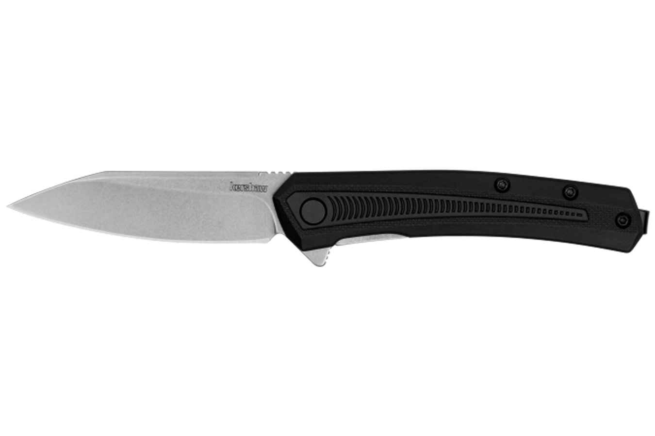 Kershaw Knives Raygun Folding Pocket Knife - Stonewash Black