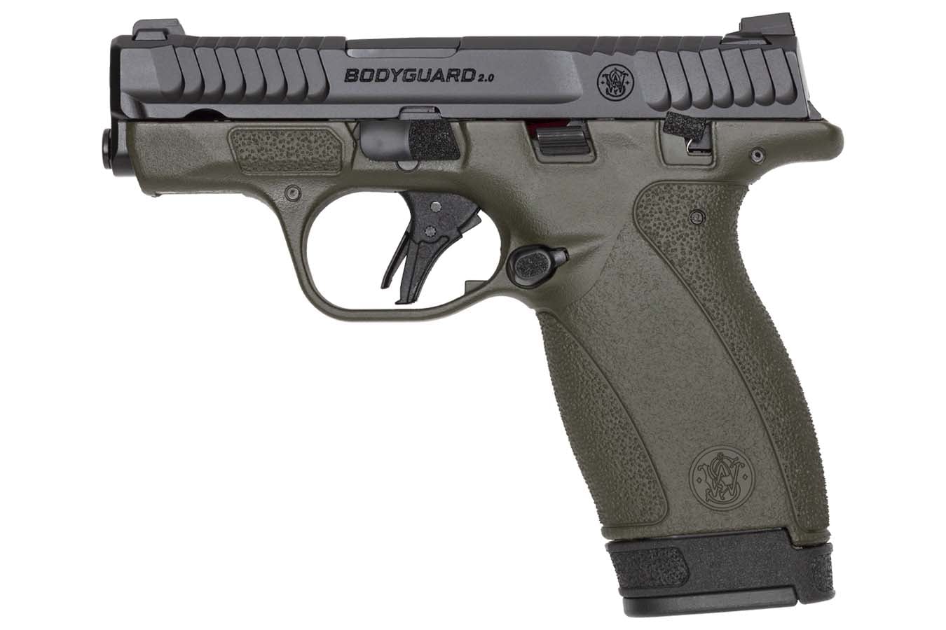 SMITH AND WESSON Bodyguard 2.0 380 ACP Semi-Auto Pistol with OD Green Frame