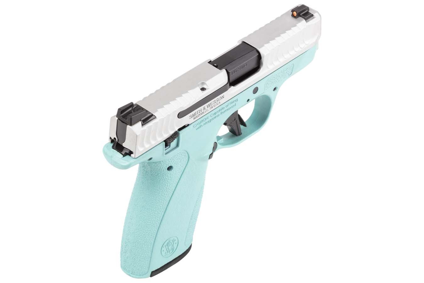 SMITH AND WESSON MP Bodyguard 2.0 380 ACP Semi-Auto Pistol with Robins Egg Blue Frame