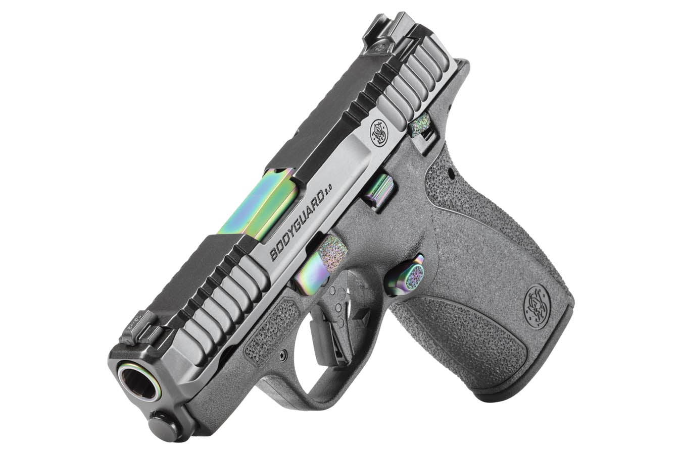 SMITH AND WESSON Bodyguard 2.0 380 ACP Pistol with Turquoise PVD Barrel and Controls