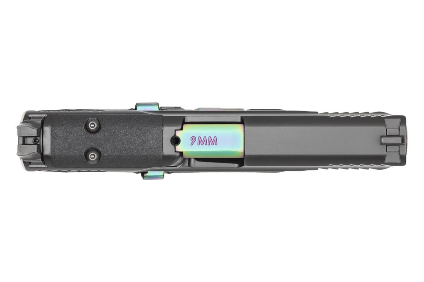 SMITH AND WESSON M&P9 M2.0 Compact 9mm Optic Ready Pistol with Turquoise PVD Coated Barrel and Controls