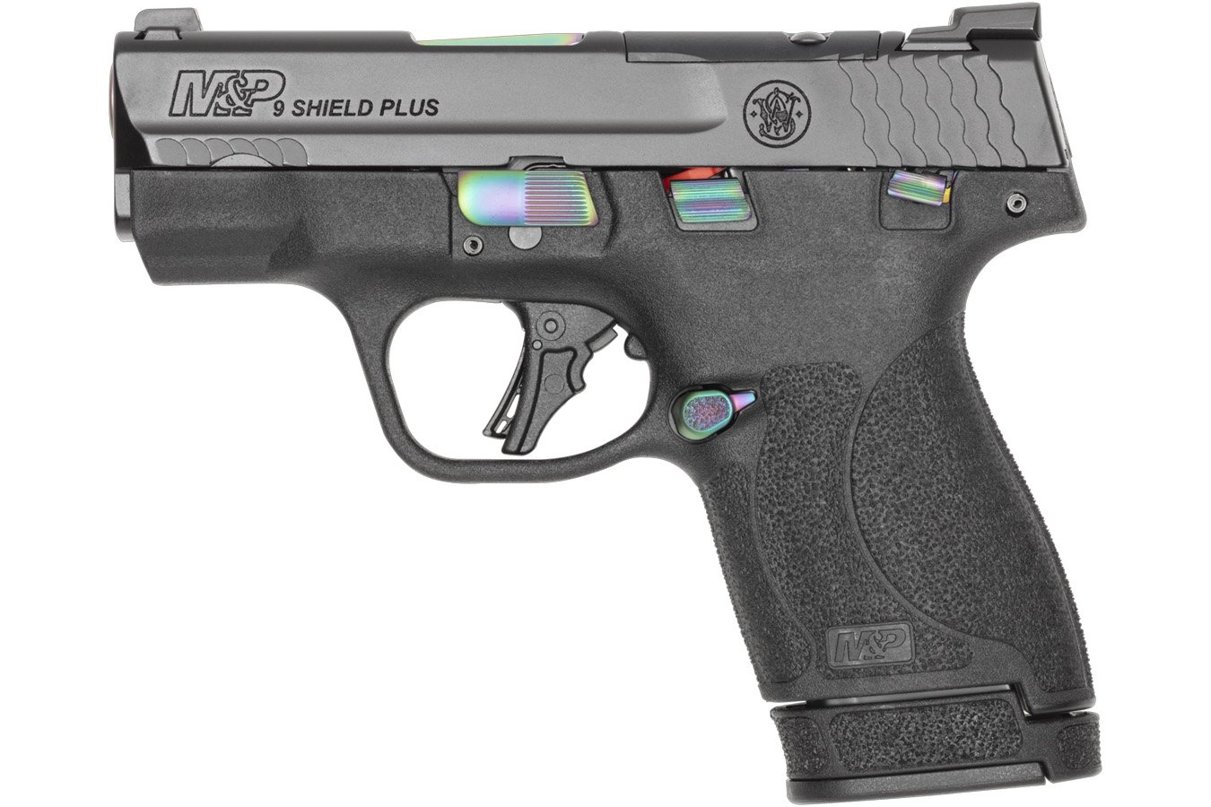 Smith & Wesson MP9 Shield Plus 9mm Optic Ready Pistol with Black and Turquoise PVD Finish