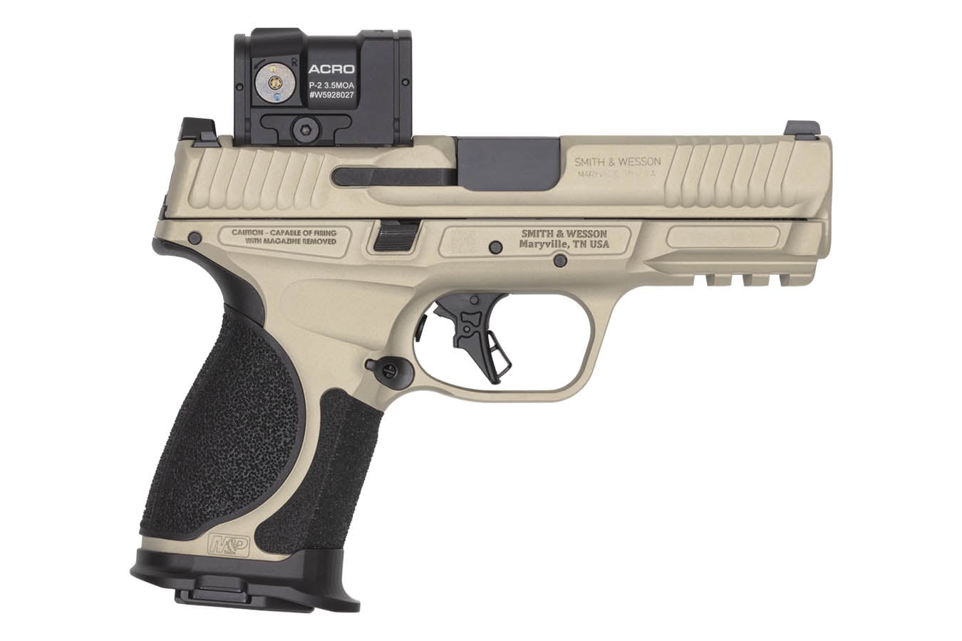 SMITH AND WESSON M&P9 M2.0 Metal Compact 9mm Spec Series VI Pistol with Aimpoint ACRO, Knife Coin and Patch