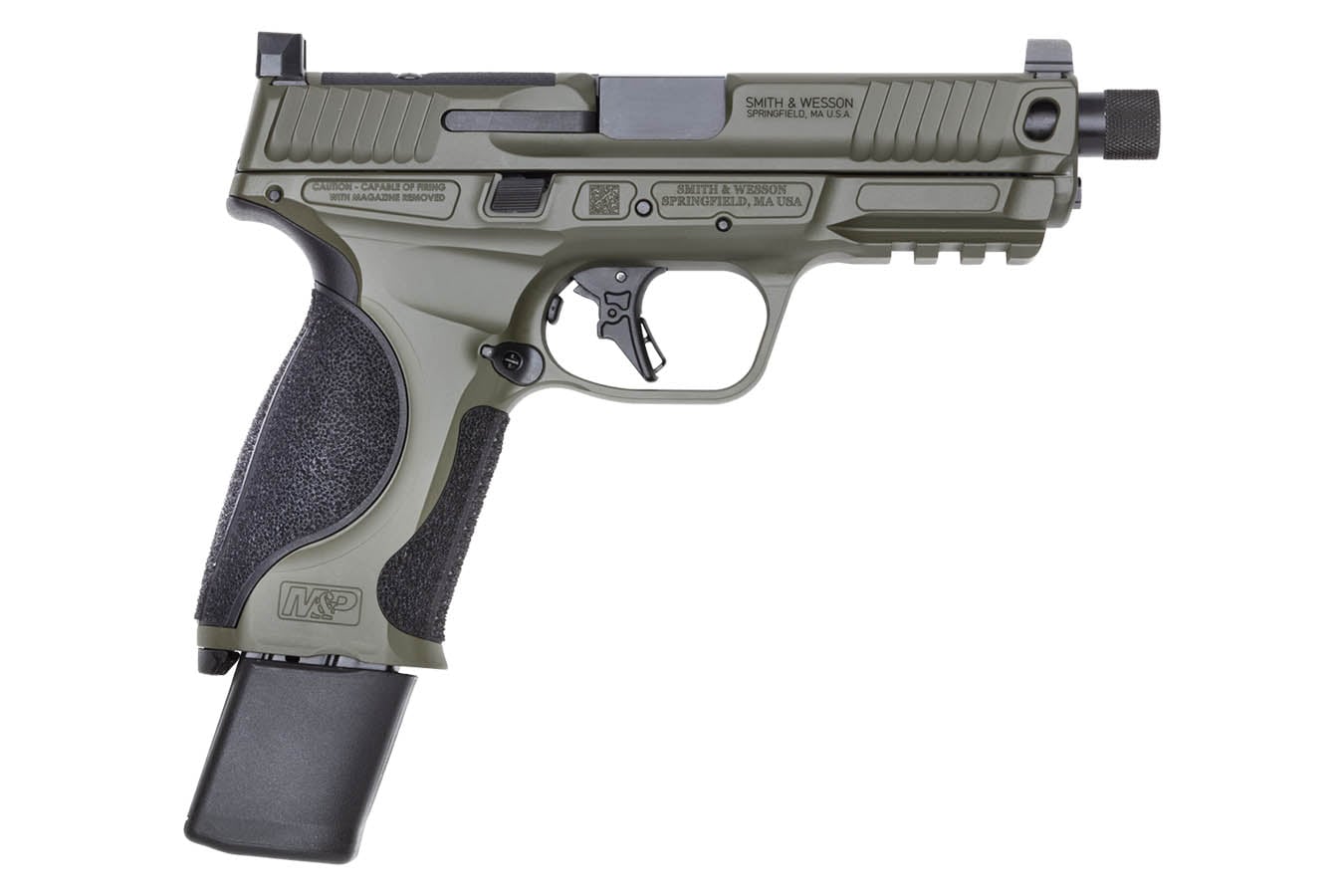 SMITH AND WESSON M&P9 M2.0 Metal 9mm Optic Ready Performance Center Pistol with Threaded Barrel and OD Green Finish