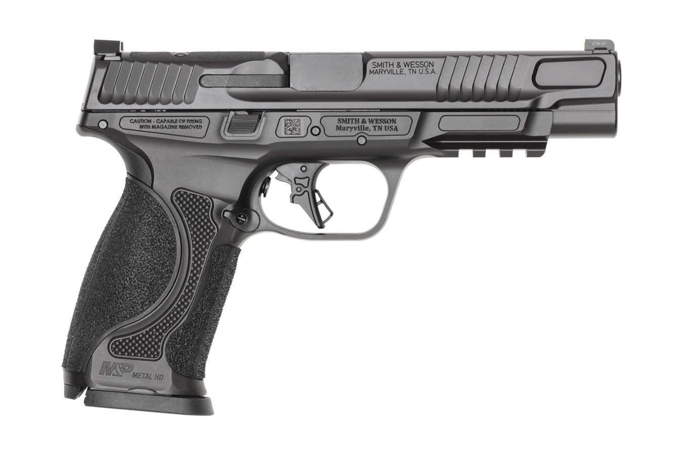 SMITH AND WESSON M&P9 M2.0 Metal HD 9mm Full Size Optic Ready Pistol with 5 Inch Barrel (No Thumb Safety)