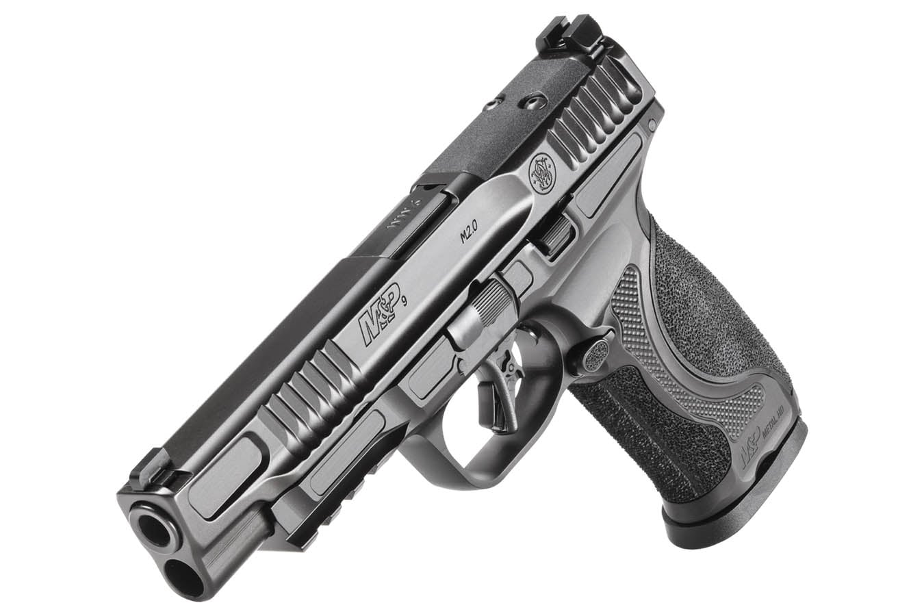 SMITH AND WESSON M&P9 M2.0 Metal HD 9mm Full Size Optic Ready Pistol with 5 Inch Barrel (No Thumb Safety)