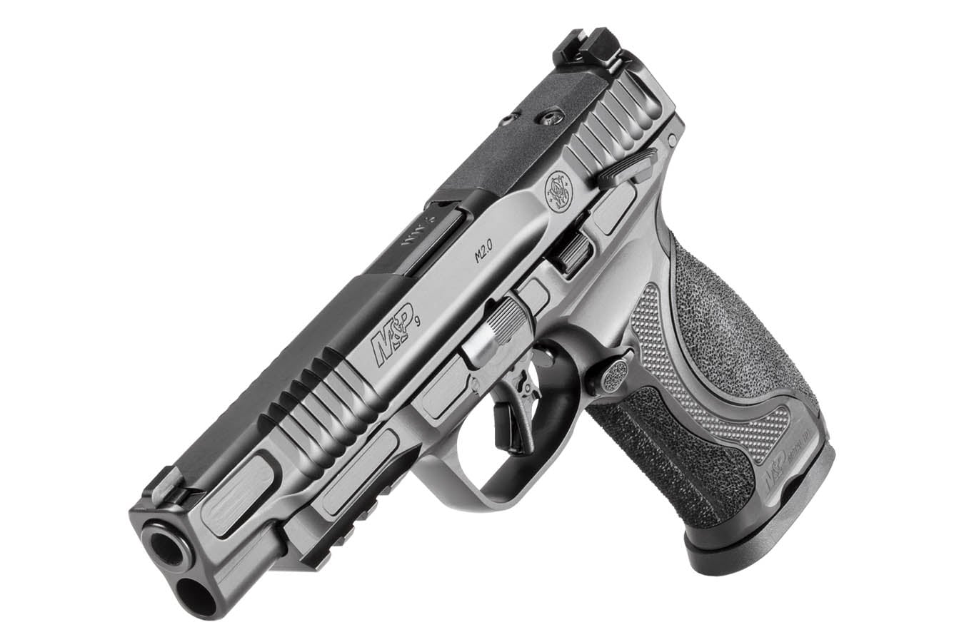 SMITH AND WESSON M&P9 M2.0 Metal HD 9mm Full Size Optic Ready Pistol with 5 Inch Barrel and Manual Thumb Safety