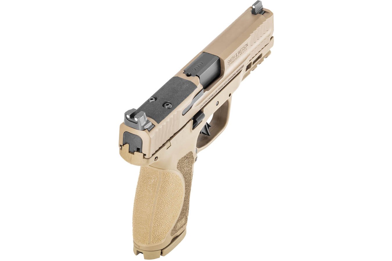 SMITH AND WESSON M&P9 M2.0 Compact 9mm Optic Ready FDE Pistol with Five Magazines and Savior Range Bag
