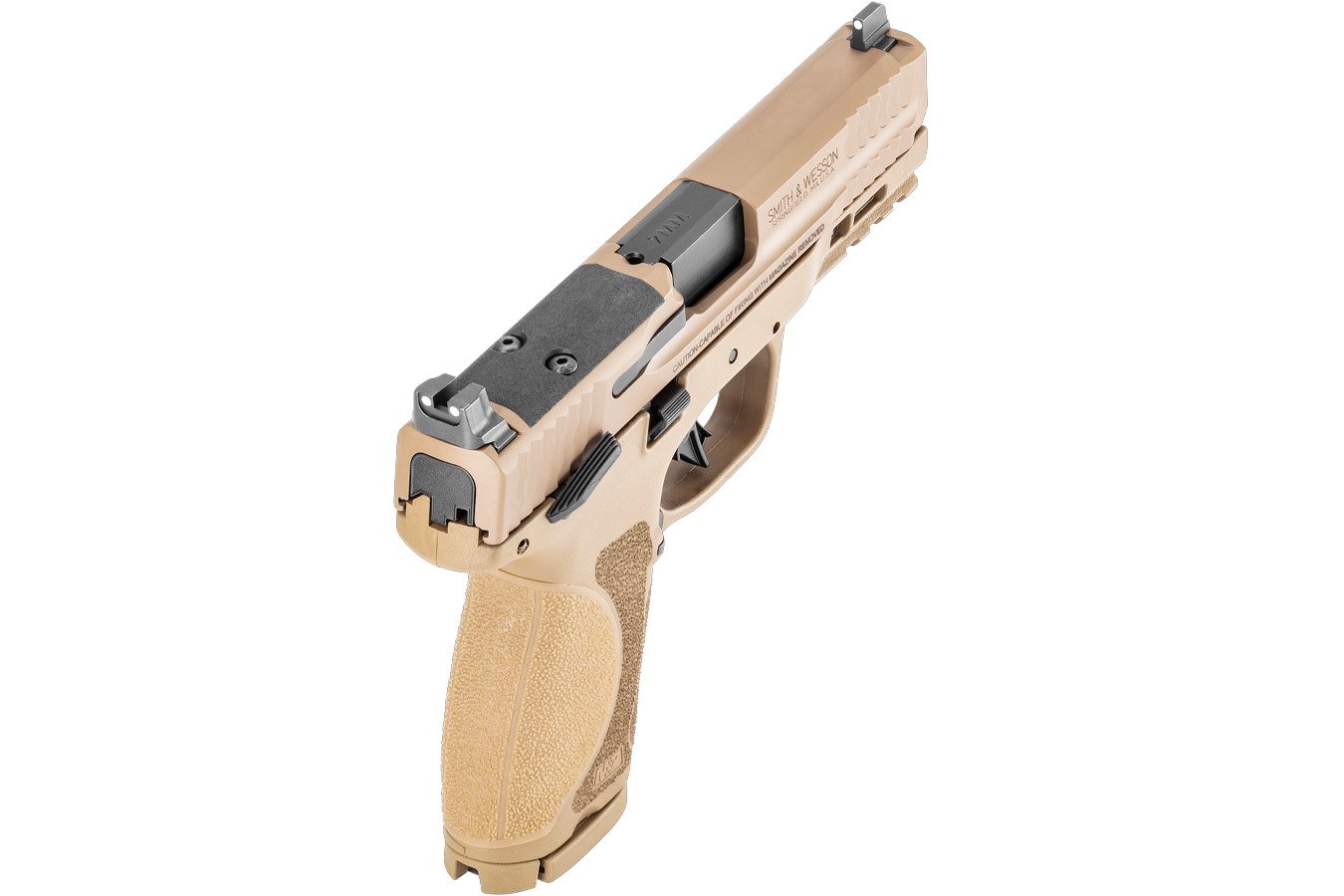 SMITH AND WESSON M&P9 M2.0 Compact 9mm Optic Ready FDE Pistol with Five Magazines and Savior Range Bag