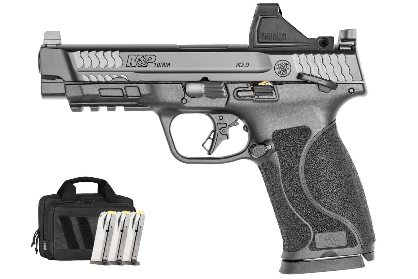 Smith & Wesson MP10mm M2.0 10mm Optic Ready Bundle with Viridian RFX-11 Green Dot, Four Mags and Savior Bag