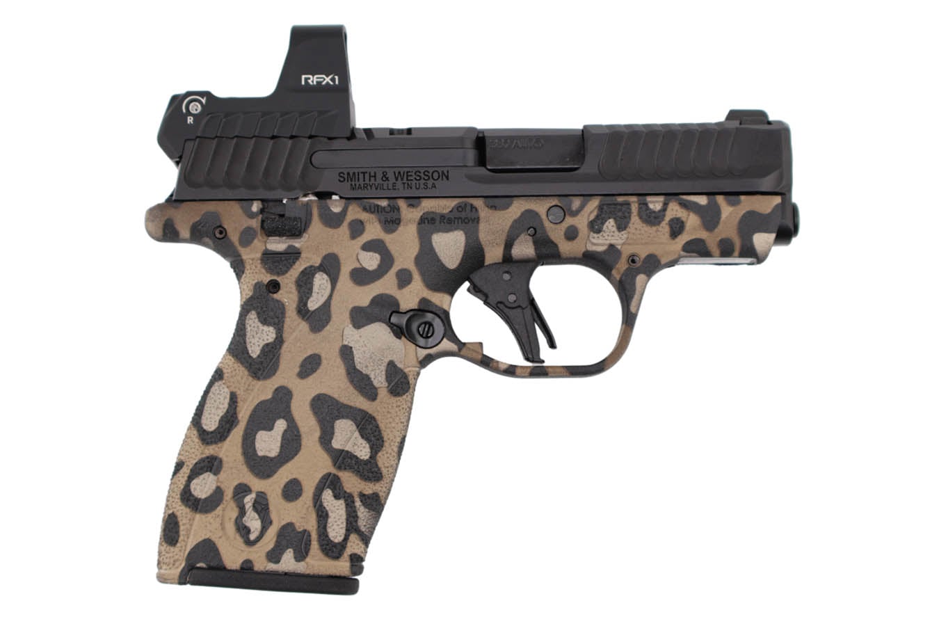 Smith & Wesson Bodyguard 2.0 380 ACP Micro Compact Pistol with Viridian RFX1 Green Dot and Leopard Print Finish