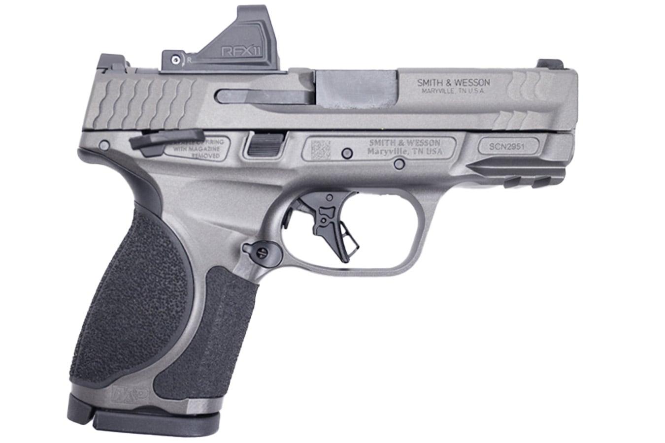 SMITH AND WESSON M&P9 M2.0 Metal Compact 9mm Optic Ready Bundle with RFX-11 Green Dot, Five Mags and Savior Bag