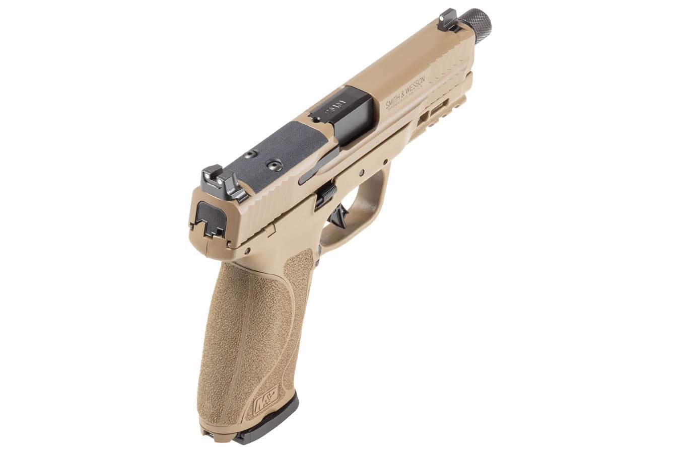 SMITH AND WESSON M&P9 M2.0 9mm Optic Ready Pistol with FDE Finish and Threaded Barrel