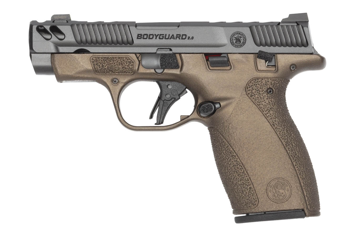Smith & Wesson Bodyguard 2.0 Performance Center Carry Comp 380 ACP Pistol with Midnight Bronze Finish and Thumb Safety