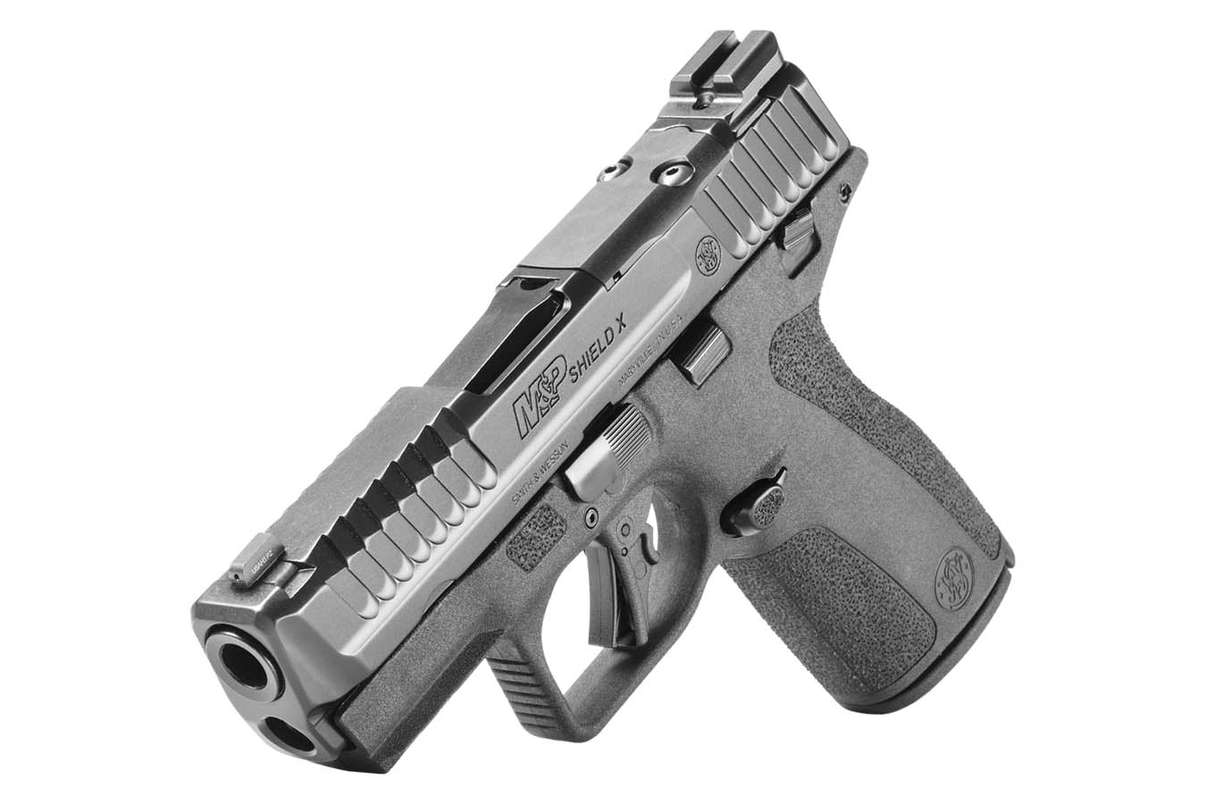 SMITH AND WESSON M&P Shield X 9mm Optic Ready Bundle with Viridian RFX-11 Green Dot, Four Mags and Savior Specialist Carry Bag