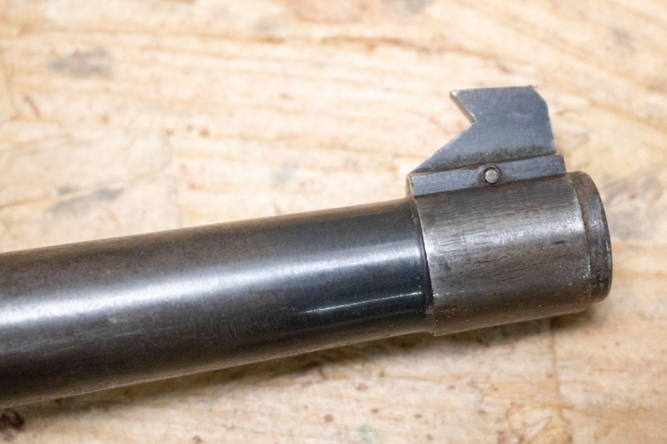 RUGER Mark I 22LR Police Trade-In Pistol with Contoured Wood Grips and Bull Barrel
