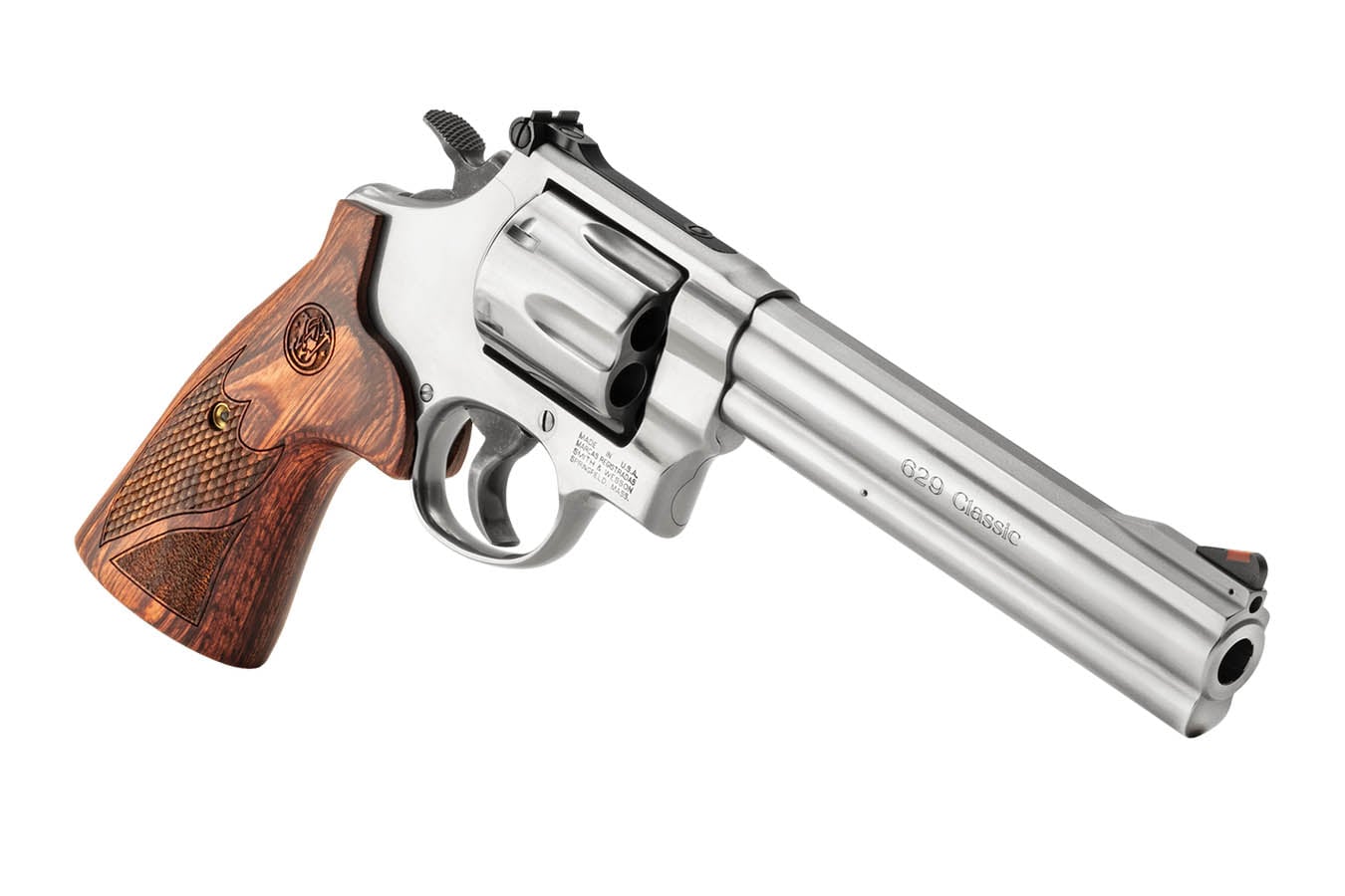 SMITH AND WESSON 629 Deluxe 44 Magnum Revolver with Textured Wood Grips