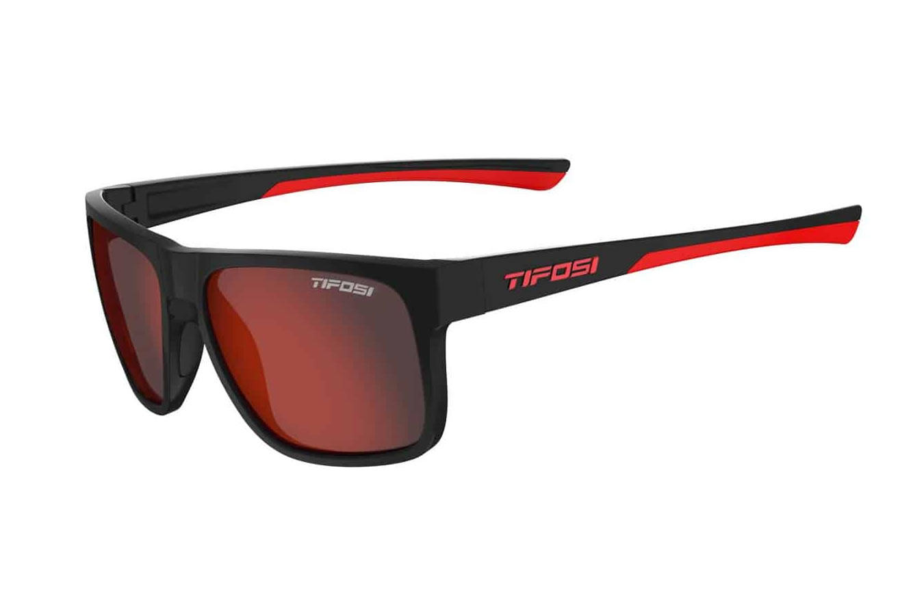 Tifosi Swick with Satin Black/Crimson Frame and Smoke Red Lenses