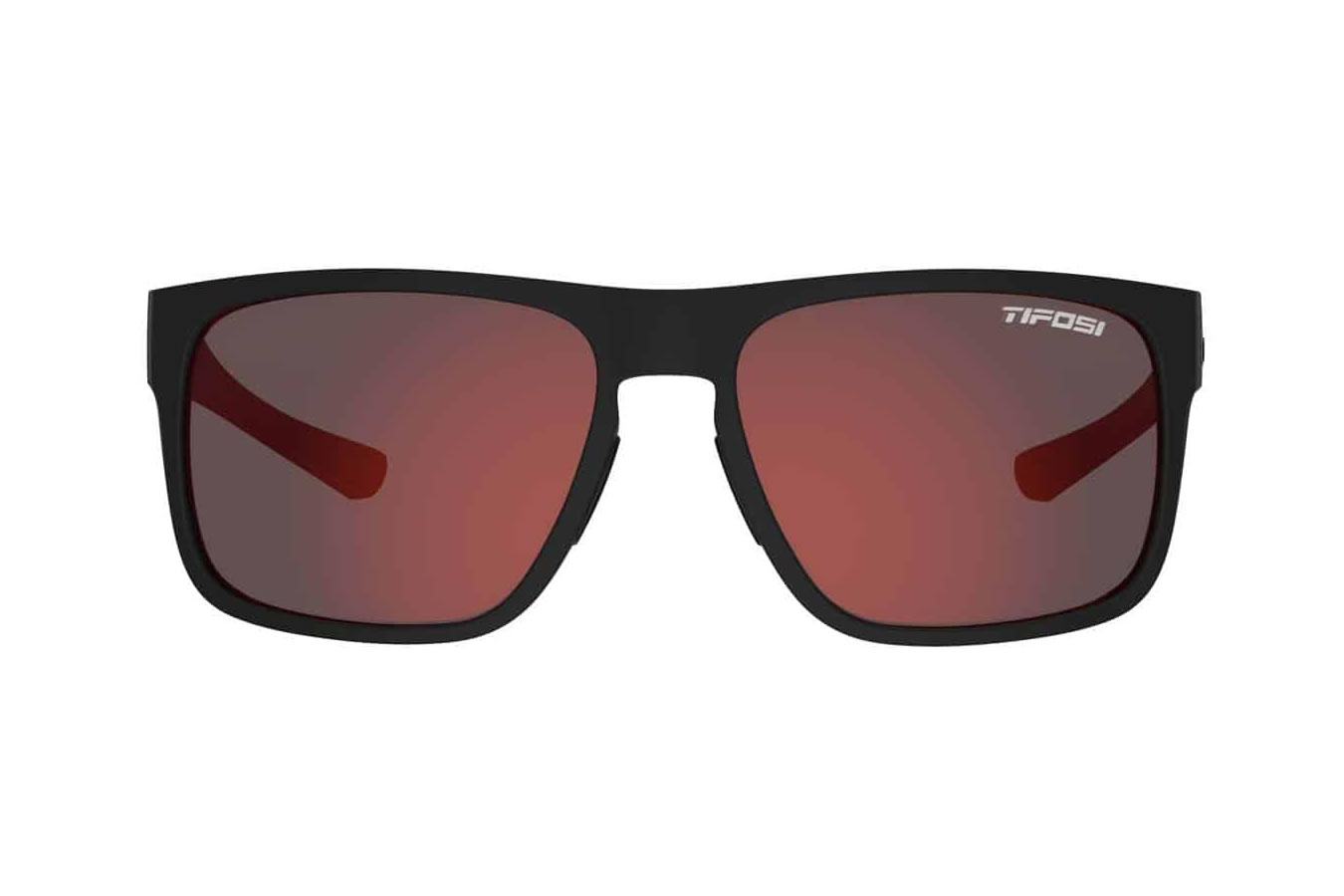 Tifosi Swick with Satin Black/Crimson Frame and Smoke Red Lenses