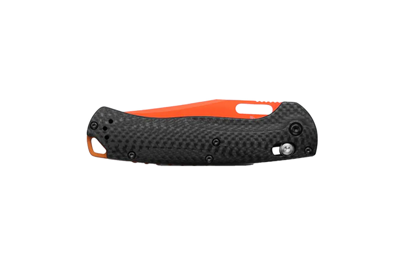 Benchmade Knife Taggedout Carbon Fiber Handle Flip Blade