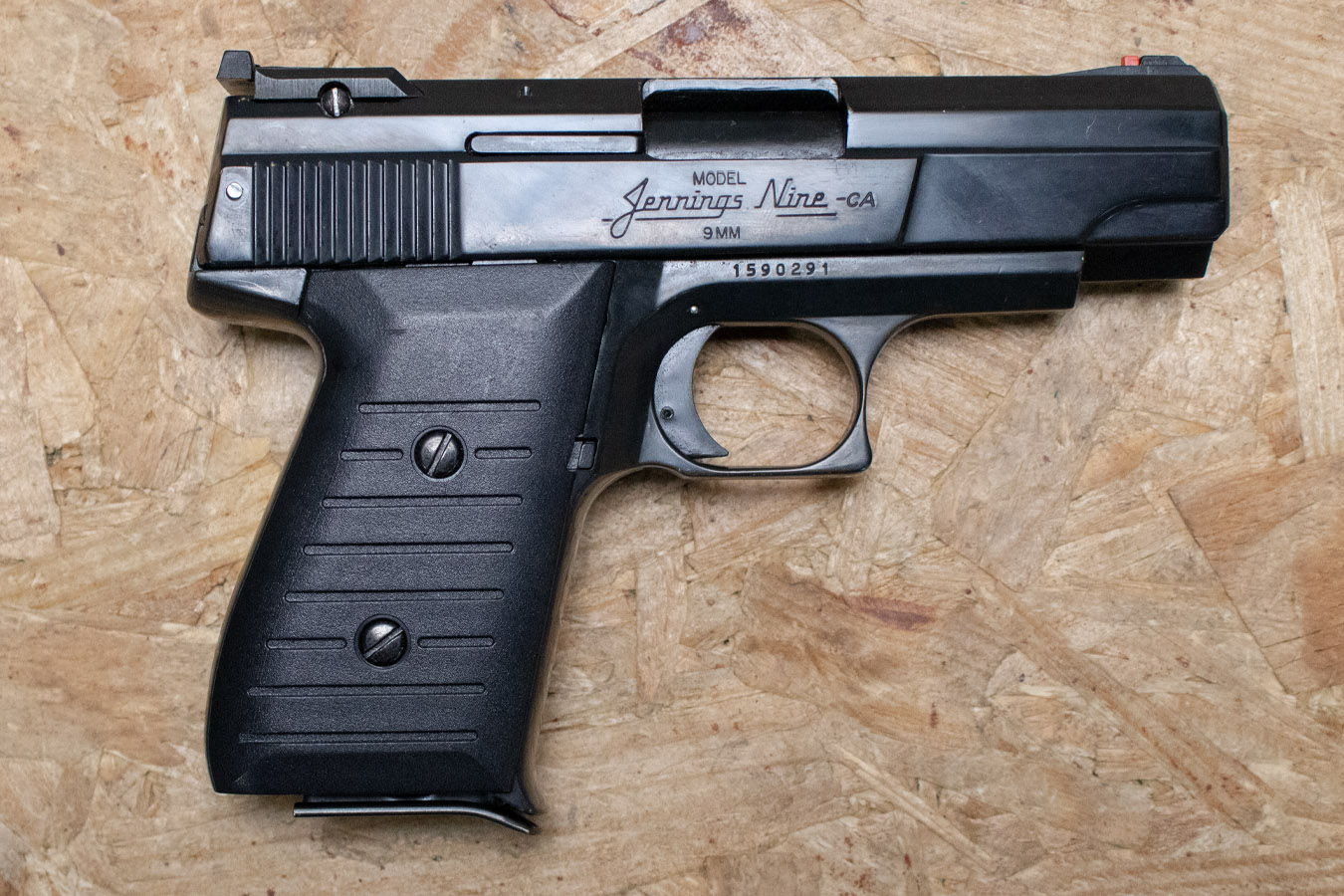 BRYCO Jennings Nine CA 9mm Police Trade-In Pistol with Black Finish