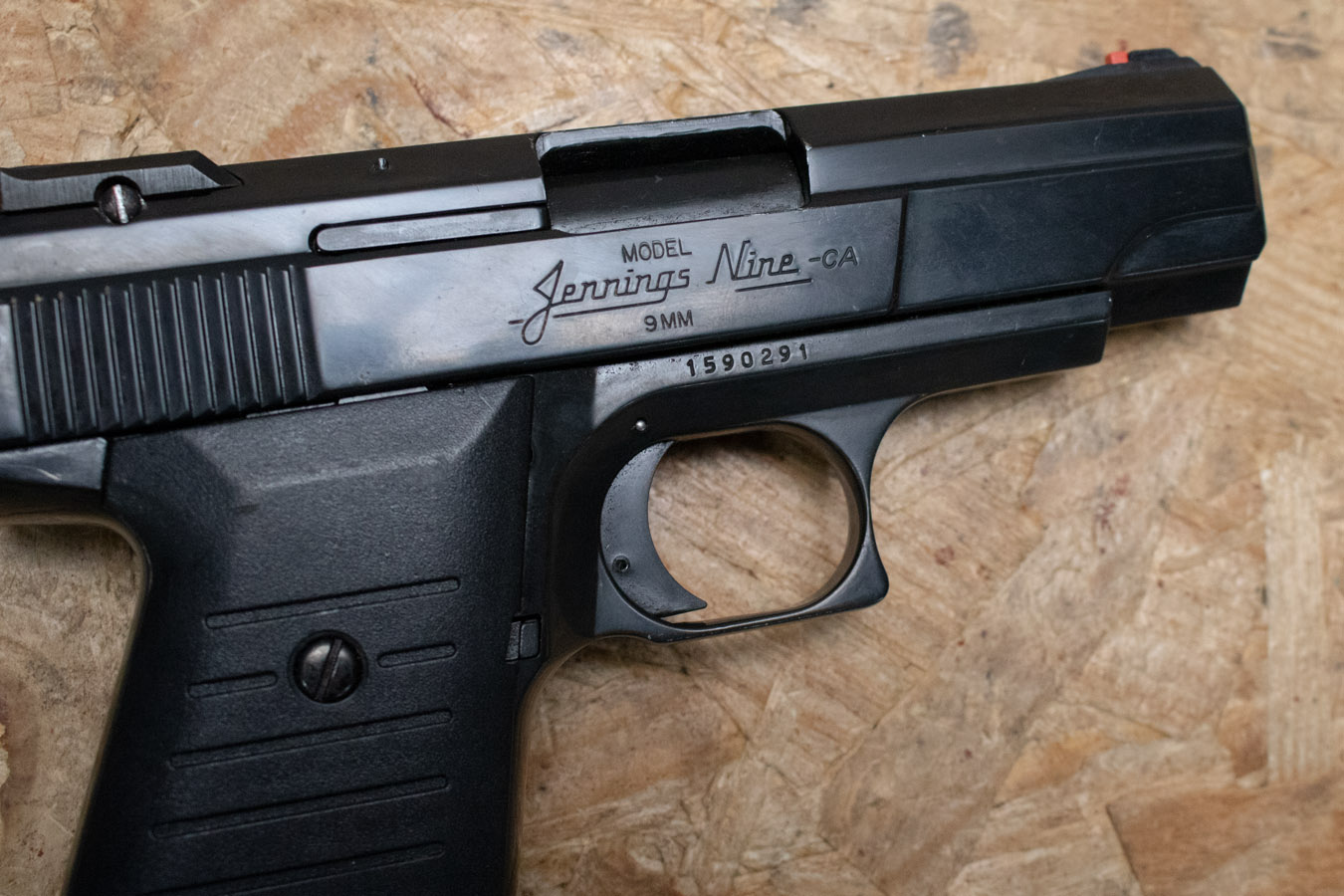 BRYCO Jennings Nine CA 9mm Police Trade-In Pistol with Black Finish