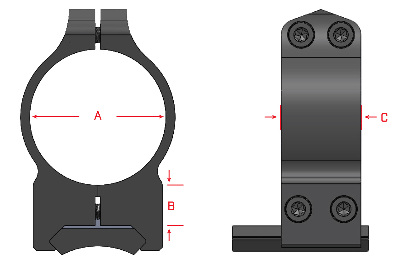 WARNE 30mm Ruger M77, PA, High Matte Rings