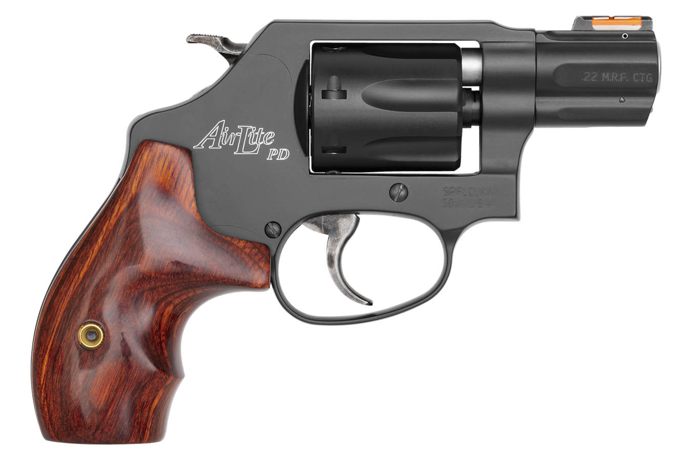 Smith & Wesson Model 351PD 22 Magnum J-Frame with HI-VIZ Orange Fiber Optic