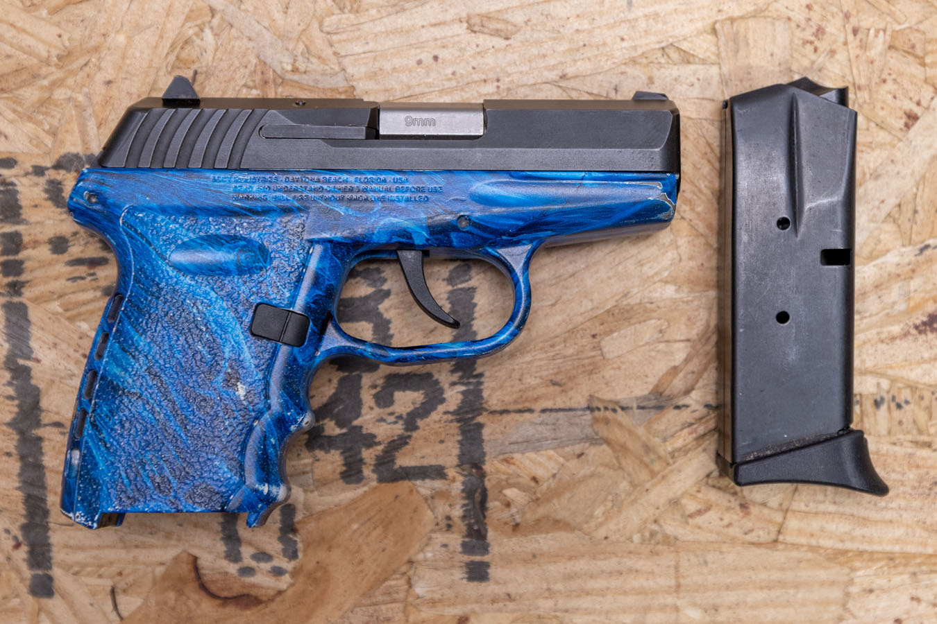 SCCY CPX-2 9mm Police Trade-In Pistol With Blue Frame