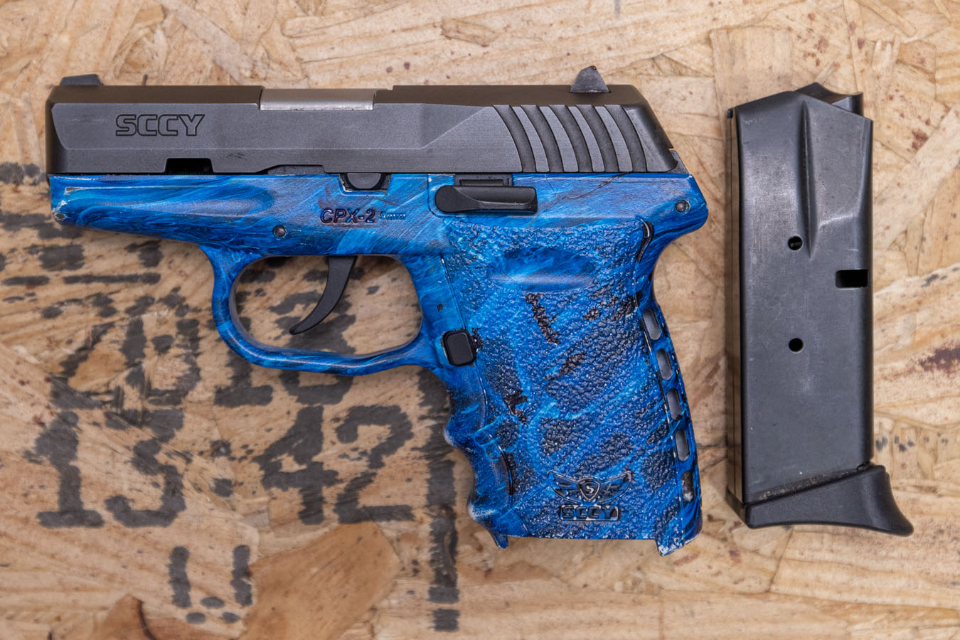 SCCY CPX-2 9mm Police Trade-In Pistol With Blue Frame