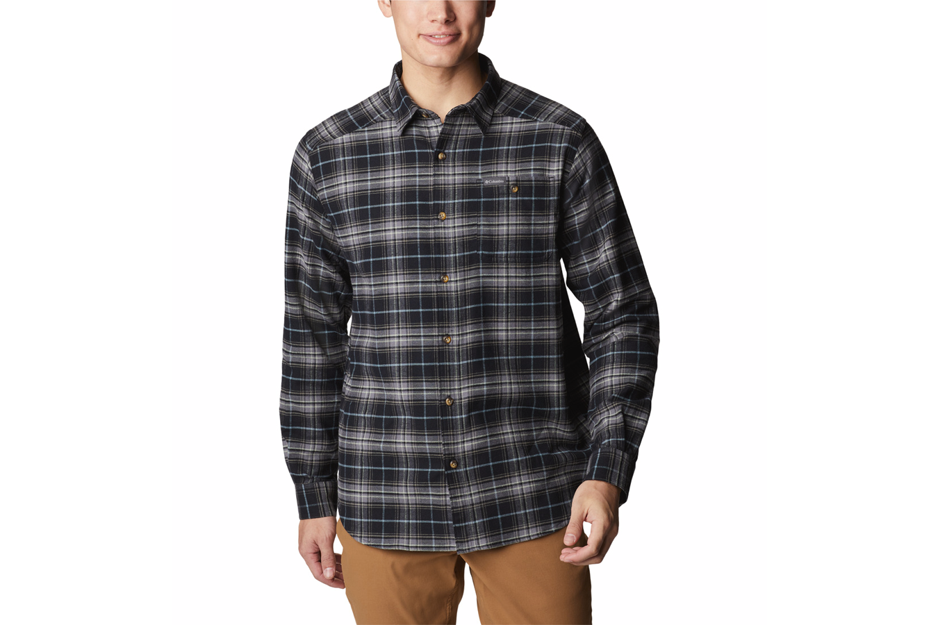 Columbia Men`s Cornell Woods Flannel Long Sleeve Shirt