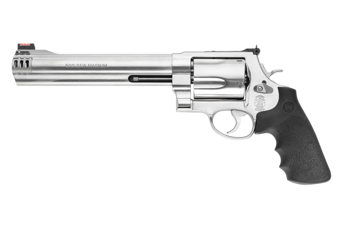 SMITH AND WESSON Model 500 500 SW Magnum Revolver with Hi-Viz Red Dot and Compensator