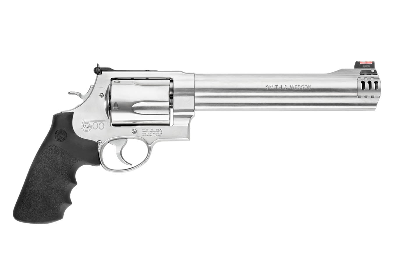 SMITH AND WESSON Model 500 500 SW Magnum Revolver with Hi-Viz Red Dot and Compensator