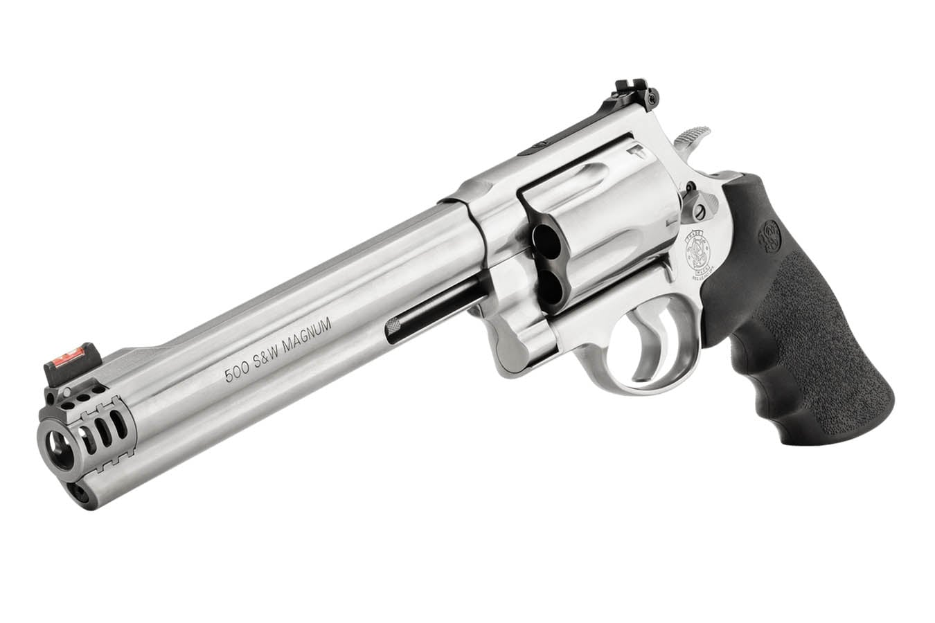 SMITH AND WESSON Model 500 500 SW Magnum Revolver with Hi-Viz Red Dot and Compensator