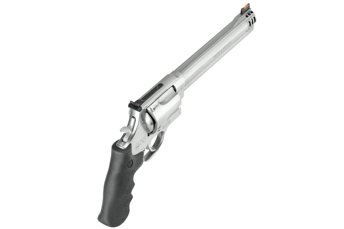 SMITH AND WESSON Model 500 500 SW Magnum Revolver with Hi-Viz Red Dot and Compensator