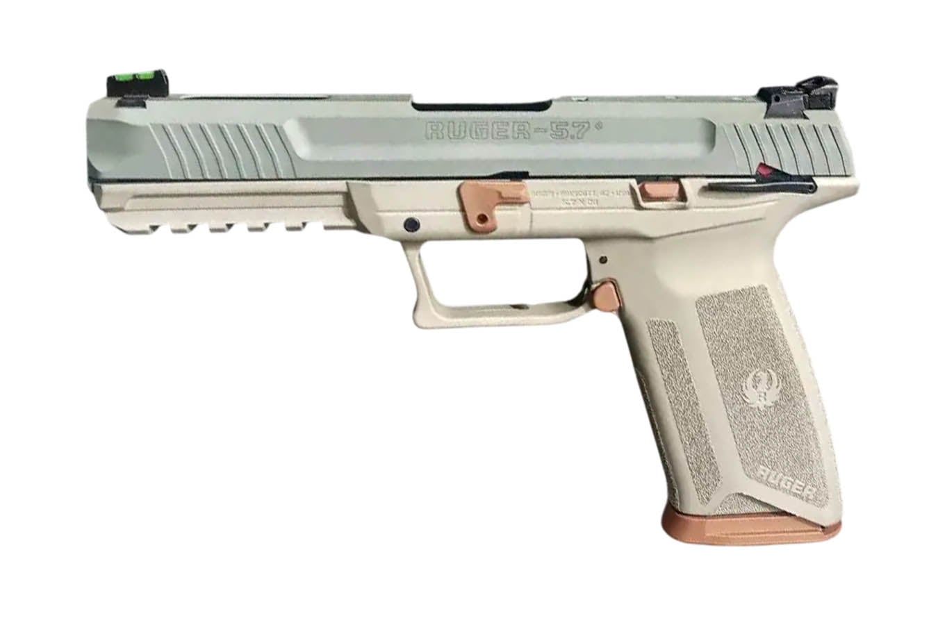 RUGER Ruger-57 Badger 5.7x28mm Semi-Auto Pistol with Tan/Gray/Brown Finish
