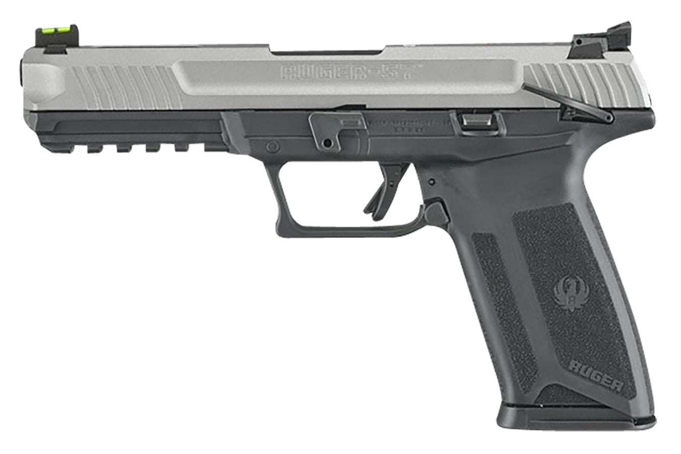 Ruger Ruger-57 5.7x28mm Pistol with Savage Silver Cerakote Slide