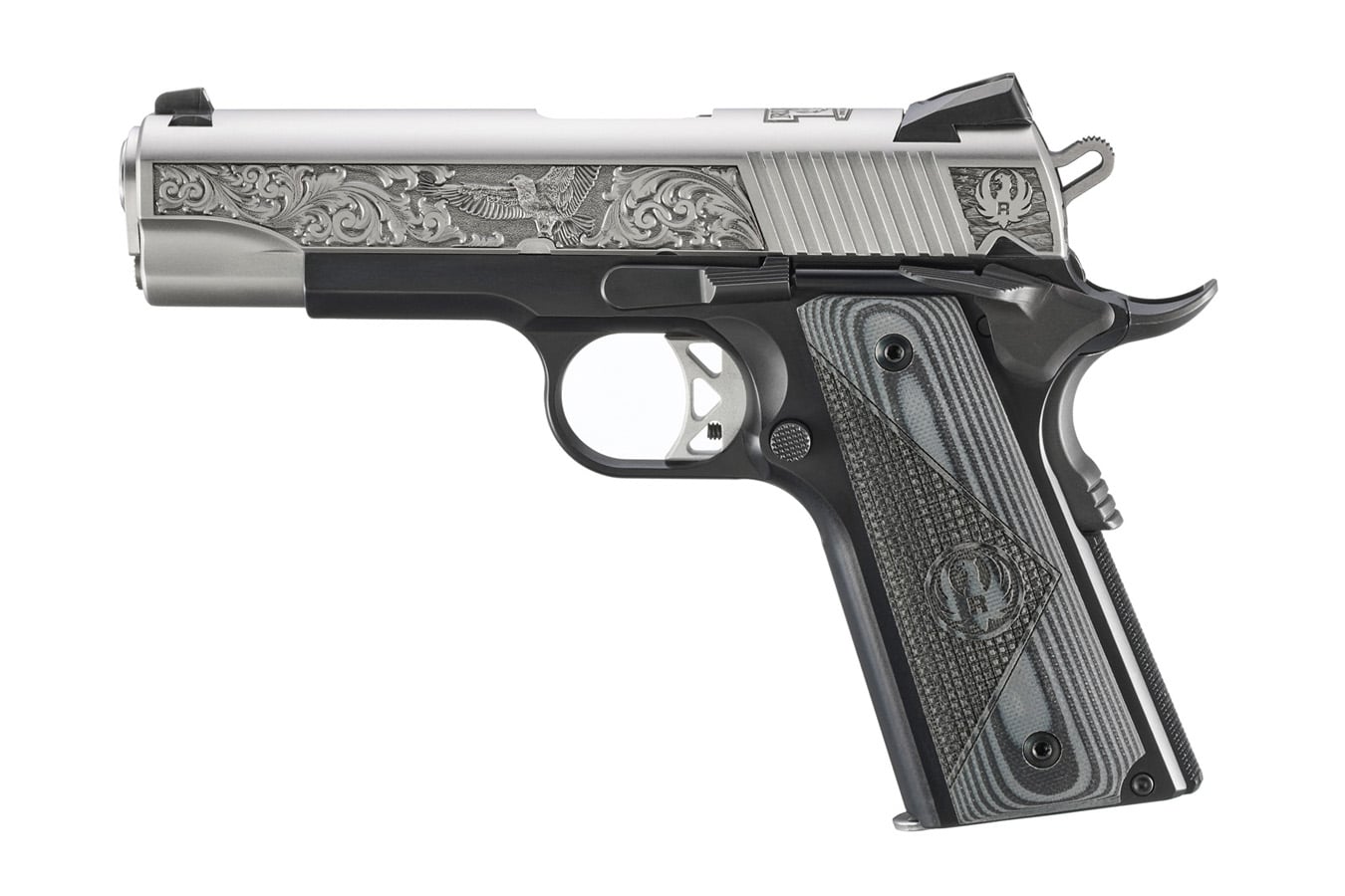 Ruger SR1911 Southport CT Edition 45 ACP Pistol with Stainless Steel Engraved Slide