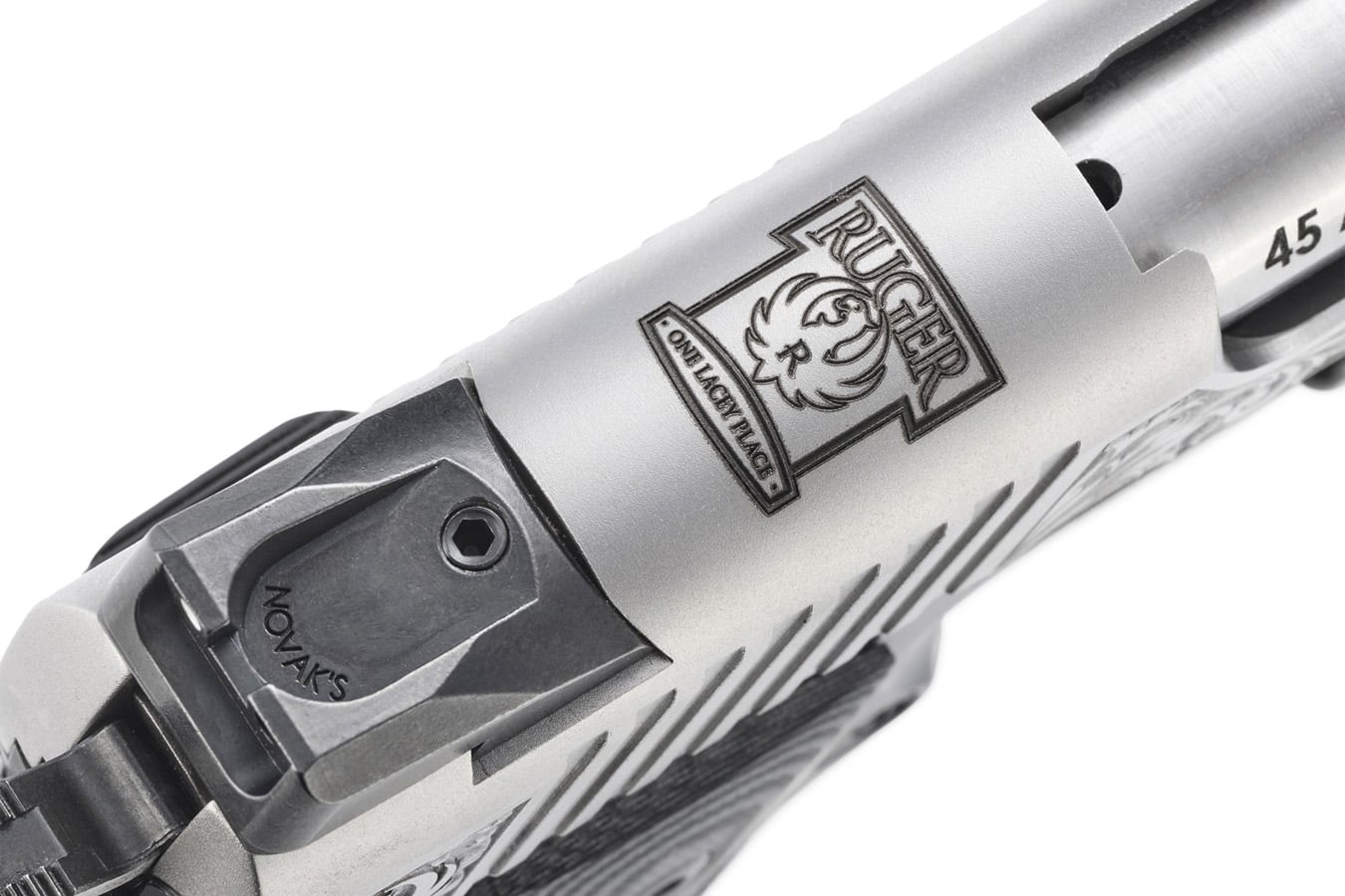 Ruger SR1911 Southport CT Edition 45 ACP Pistol with Stainless Steel Engraved Slide