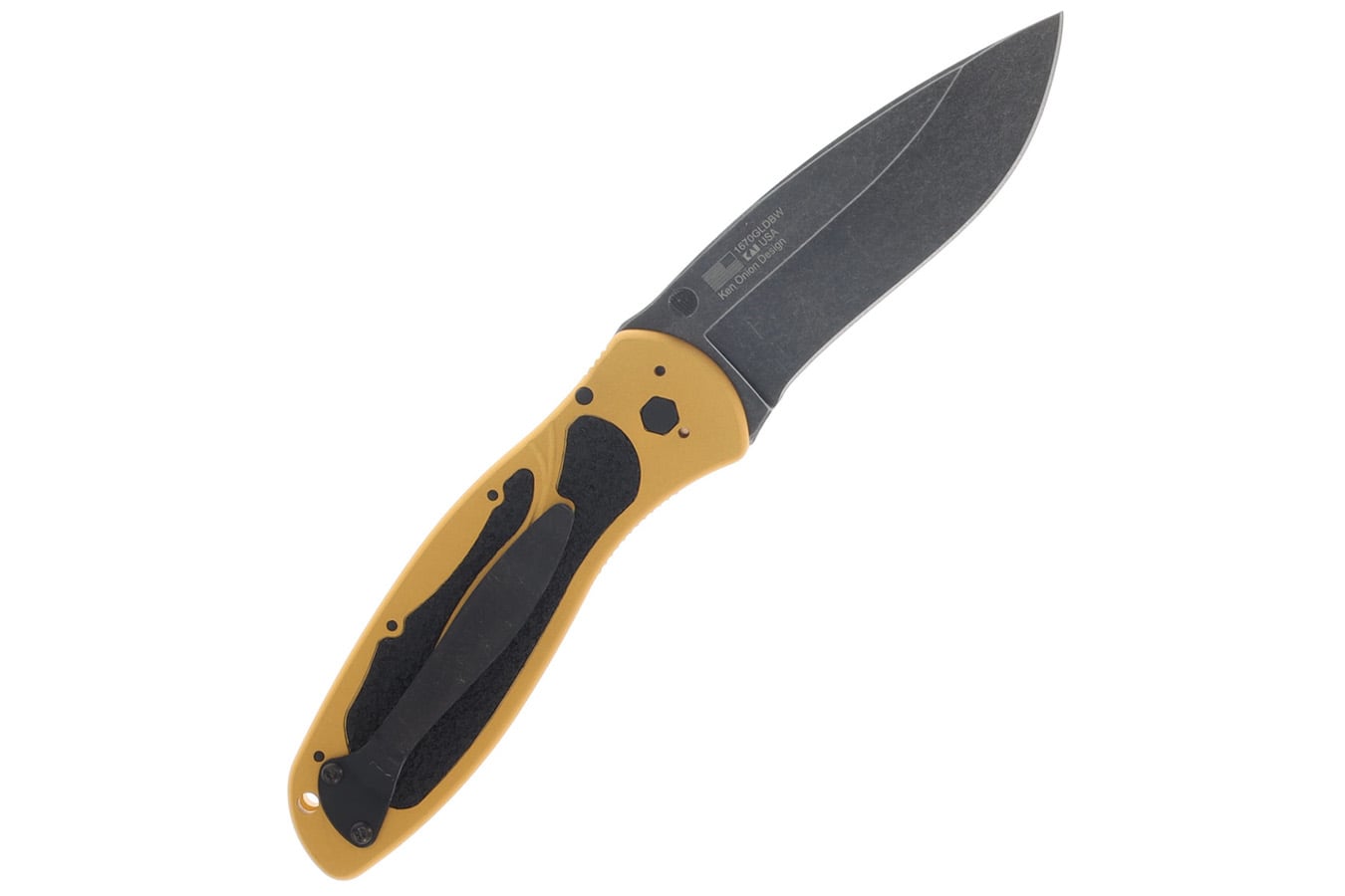 KERSHAW KNIVES Blur Blackwash Folding Pocket Knife - Gold