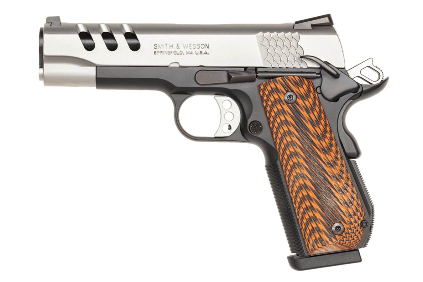 SMITH AND WESSON SW1911 45 ACP Performance Center Pistol with 4.25-inch Barrel and Ports