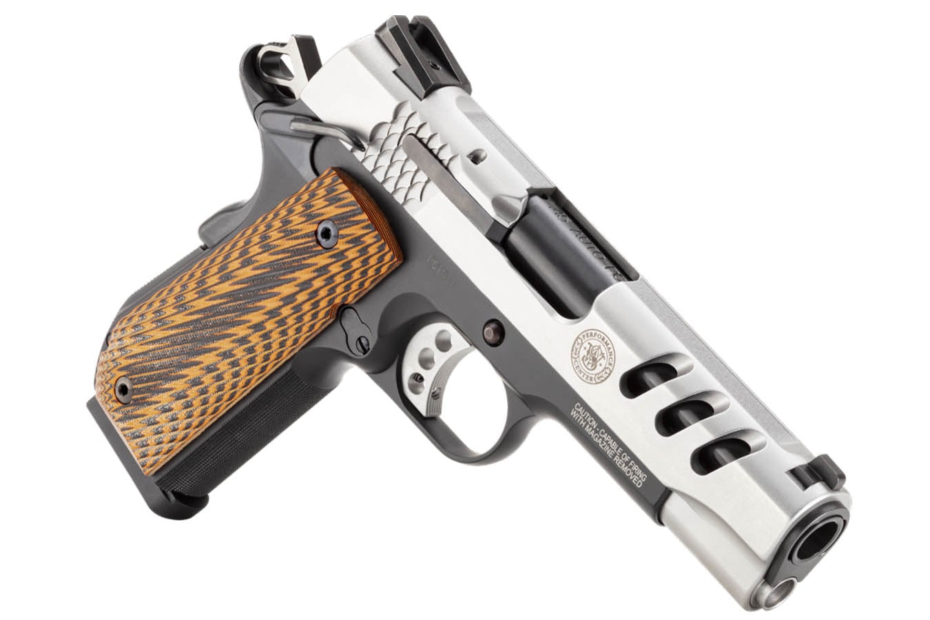 SMITH AND WESSON SW1911 45 ACP Performance Center Pistol with 4.25-inch Barrel and Ports