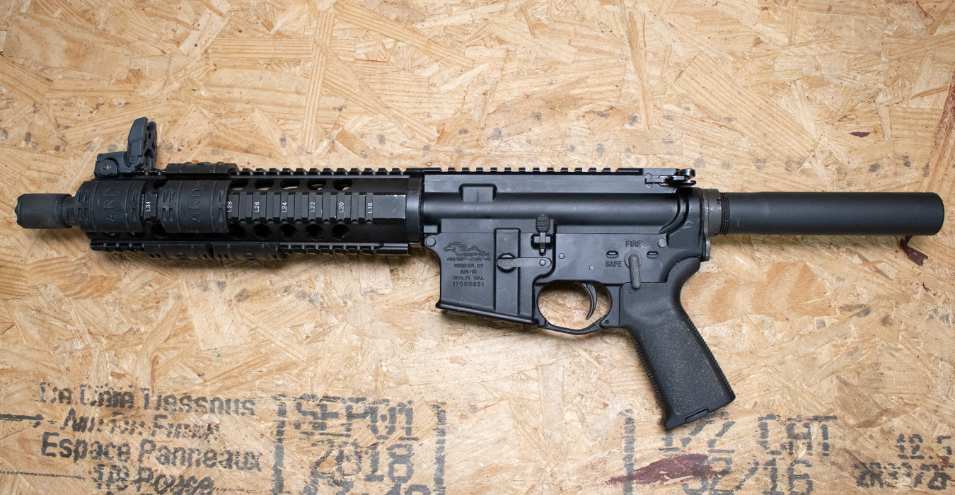 ANDERSON MANUFACTURING AM-15 5.56mm Semi-Auto Pistol with Quad Rail Handguard (Magazine Not Included)