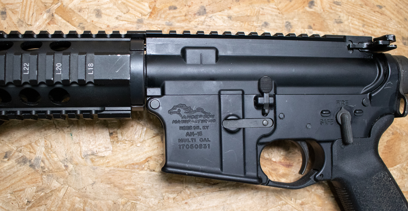ANDERSON MANUFACTURING AM-15 5.56mm Semi-Auto Pistol with Quad Rail Handguard (Magazine Not Included)